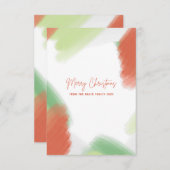 水パーソナライズされた色メリーモダンクリスマス サンキューカード (正面/裏面)