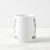 水パーソナライズされた色モダン可愛いイースターバニー コーヒーマグカップ (中央)