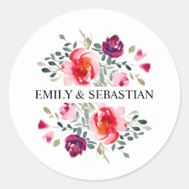 水パーソナライズされた色モチーフ ラウンドシール