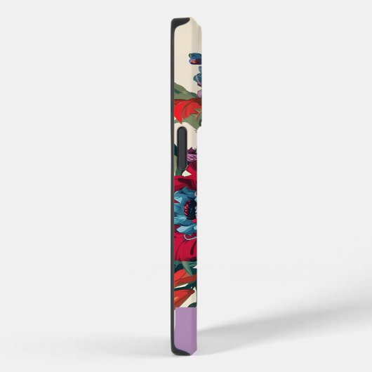 水パーソナライズされた色モノグラムフローラDelight Case-Mate iPhoneケース (裏面 / 右)