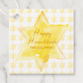 水パーソナライズされた色ユダヤ人スターハヌカー フェイバータグ (正面)