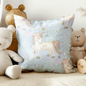 水パーソナライズされた色ユニコーンスターモノグラム名 クッション