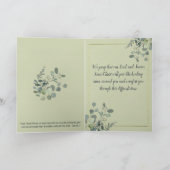 水パーソナライズされた色ユーカリ悔やみや弔慰 カード (内部)