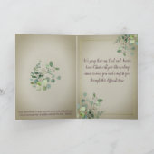 水パーソナライズされた色ユーカリ悔やみや弔慰 カード (内部)