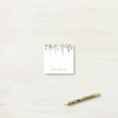 水パーソナライズされた色ユーカリ ポストイット (デスク上)