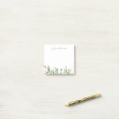 水パーソナライズされた色ユーカリ ポストイット (デスク上)