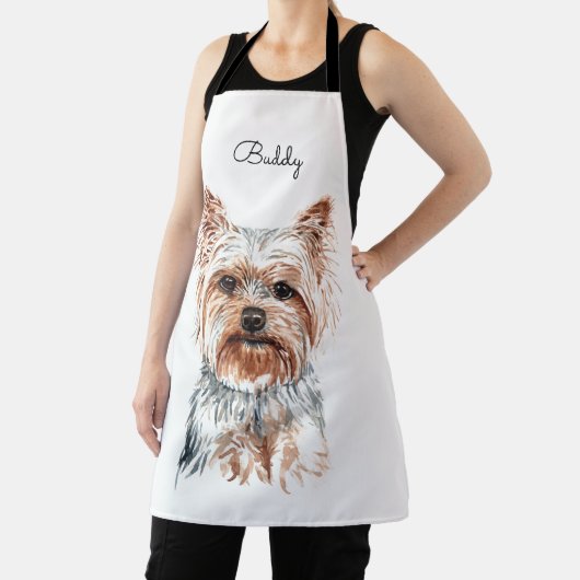 水パーソナライズされた色ヨークシャーテリア エプロン (インサイチュ)