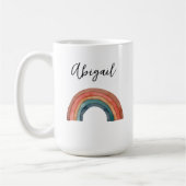 水パーソナライズされた色レインボーマグ コーヒーマグカップ (左)