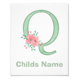 水パーソナライズされた色レターQフォトプリント フォトプリント           