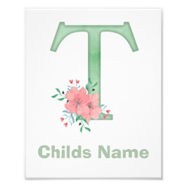 水パーソナライズされた色レターTフォトプリント フォトプリント           