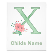 水パーソナライズされた色レターXフォトプリント