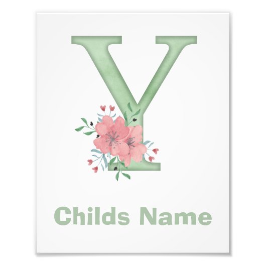 水パーソナライズされた色レターYフォトプリント フォトプリント (正面)