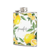 水パーソナライズされた色レモンズ結婚フラスコ フラスク (左)