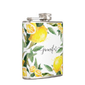 水パーソナライズされた色レモンズ結婚フラスコ フラスク (右)