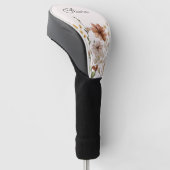 水パーソナライズされた色ワイルドフラワーかわいらしフローラ ゴルフヘッドカバー (アングル)