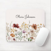 水パーソナライズされた色ワイルドフラワーかわいらしフローラ マウスパッド (マウス)