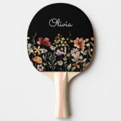 水パーソナライズされた色ワイルドフラワーかわいらしフローラ 卓球ラケット (正面)