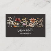 水パーソナライズされた色ワイルドフラワーかわいらしフローラ 名刺 (正面)