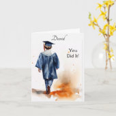 水パーソナライズされた色卒業式グリーティングカード カード (黄色い花)