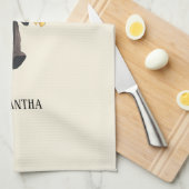 水パーソナライズされた色卒業 キッチンタオル (四つ折り)