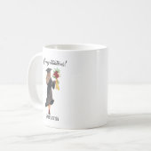 水パーソナライズされた色卒業 コーヒーマグカップ (正面左)