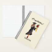 水パーソナライズされた色卒業 ノートブック (内側)