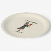 水パーソナライズされた色卒業 ペーパープレート (アングル)