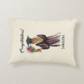 水パーソナライズされた色卒業(11) アクセントクッション (裏面)