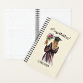 水パーソナライズされた色卒業(11) ノートブック (内側)