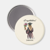 水パーソナライズされた色卒業(11) マグネット (正面/裏面)