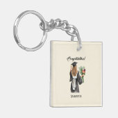 水パーソナライズされた色卒業(12) キーホルダー (正面左)