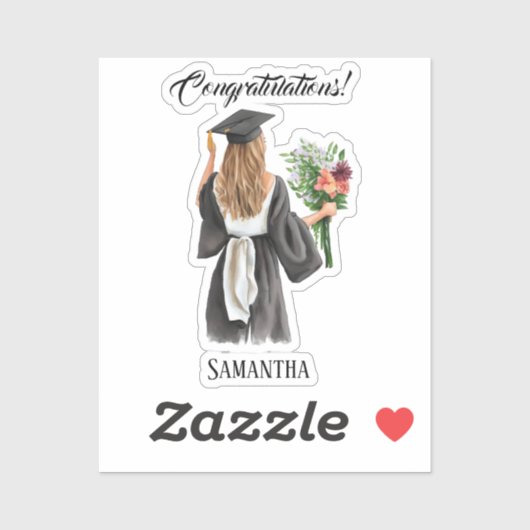 水パーソナライズされた色卒業(12) シール (シート)