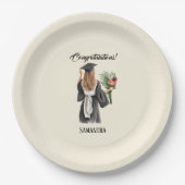 水パーソナライズされた色卒業(12) ペーパープレート (正面)