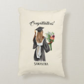 水パーソナライズされた色卒業(13) アクセントクッション (裏面(縦))