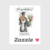 水パーソナライズされた色卒業(13) シール (シート)