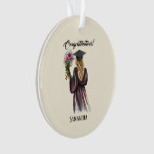 水パーソナライズされた色卒業(14) オーナメント (正面)