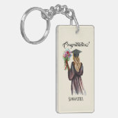 水パーソナライズされた色卒業(14) キーホルダー (正面左)