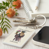 水パーソナライズされた色卒業(14) キーホルダー (正面右)