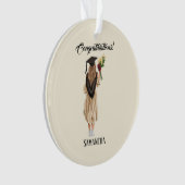 水パーソナライズされた色卒業(2) オーナメント (正面)