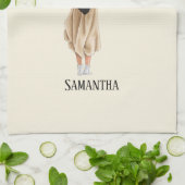 水パーソナライズされた色卒業(2) キッチンタオル (折り畳み)