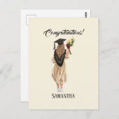 水パーソナライズされた色卒業(2) ポストカード (正面/裏面)