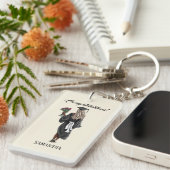 水パーソナライズされた色卒業(4) キーホルダー (正面右)