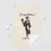 水パーソナライズされた色卒業(4) ゴルフタオル (インサイチュ)