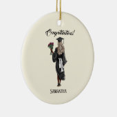 水パーソナライズされた色卒業(4) セラミックオーナメント (右)