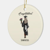 水パーソナライズされた色卒業(4) セラミックオーナメント (左)