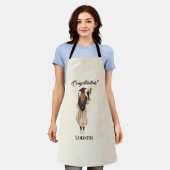 水パーソナライズされた色卒業(6) エプロン (着用した状態)