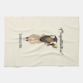 水パーソナライズされた色卒業(6) キッチンタオル (横)