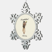 水パーソナライズされた色卒業(6) スノーフレークピューターオーナメント (右)