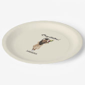 水パーソナライズされた色卒業(6) ペーパープレート (アングル)