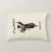 水パーソナライズされた色卒業(7) アクセントクッション (正面)